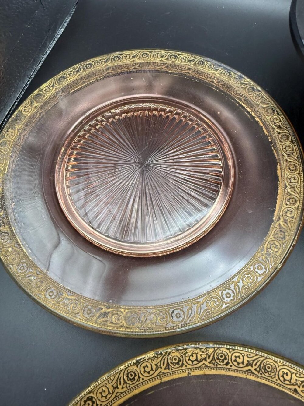 Elegant Medallion n Rosette Salad Plates